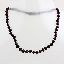 Cherry BAROQUE Baltic amber teething necklace 32cm