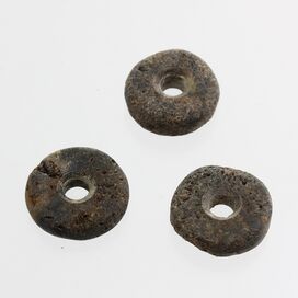 3 Raw Donut shape Baltic amber pendant medallion