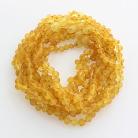 10 Raw Honey Pop BAROQUE teething Baltic amber necklaces 28cm