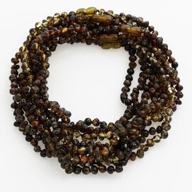 10 Dark BAROQUE Children Baltic amber necklaces 36cm