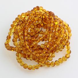 10 Honey BAROQUE Baltic amber adult stretch bracelets 19cm