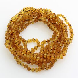 10 Raw Honey BAROQUE Baltic amber Baby necklaces 32cm