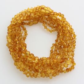 10 Raw Honey BAROQUE teething Baltic amber necklaces 30cm