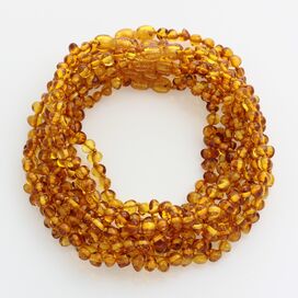 10 Honey POP BAROQUE Baltic amber teething necklaces 28cm