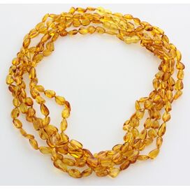 5 Honey BEANS Baltic amber adult necklaces 50cm
