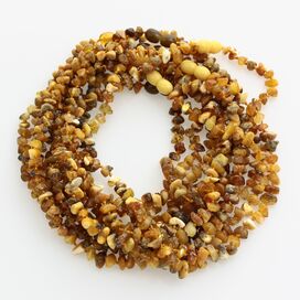 10 Unique NUGGETS Baltic amber teething Baby necklaces 32cm