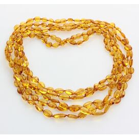 5 Honey BEANS Baltic amber adult necklaces 47cm