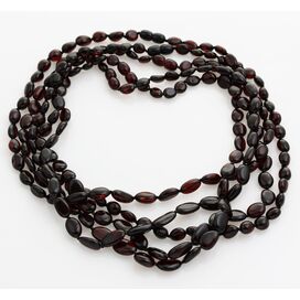 5 Cherry BEANS Baltic amber adult necklaces 48cm