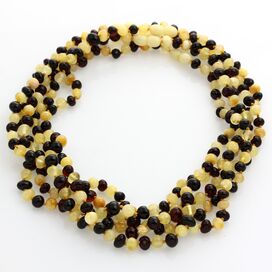 5 Multi BAROQUE Baltic amber adult necklaces 45cm