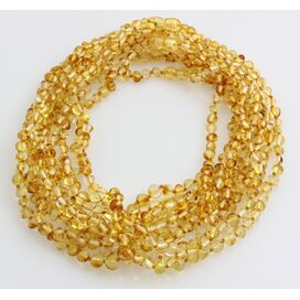 10 Lemon BAROQUE Baltic amber teething necklaces 38cm