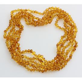 5 Honey BAROQUE Baltic amber adult necklaces 55cm