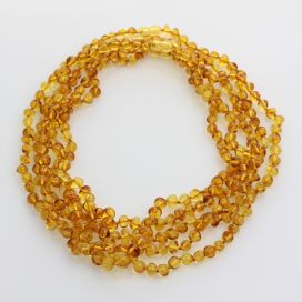 5 Honey BAROQUE beads Baltic amber adult necklaces 51cm
