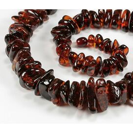 Large cognac BAROQUE beads Baltic amber necklace 24in