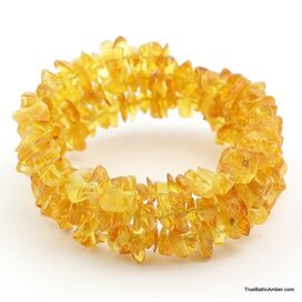 Memory wire Baltic amber bracelet
