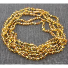 5 Honey BAROQUE Baltic amber adult necklaces