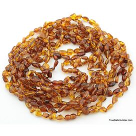 10 cognac BEANS Baltic amber adult wholesale necklaces