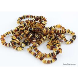 10 Multi NUGGETS Baltic amber adult strech bracelets