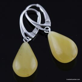 Butter drops Baltic amber earrings