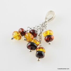 Grape Baltic amber dangle pendant