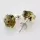 Carved Rose Baltic Amber Stud Earrings