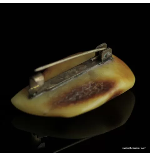 Vintage Baltic amber brooch