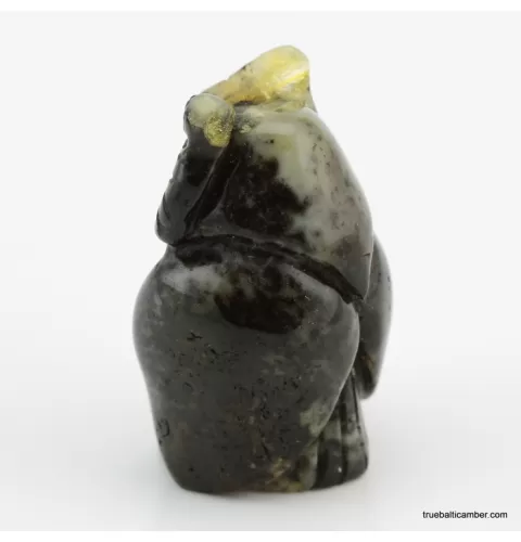Carved Genuine BALTIC AMBER - Owl