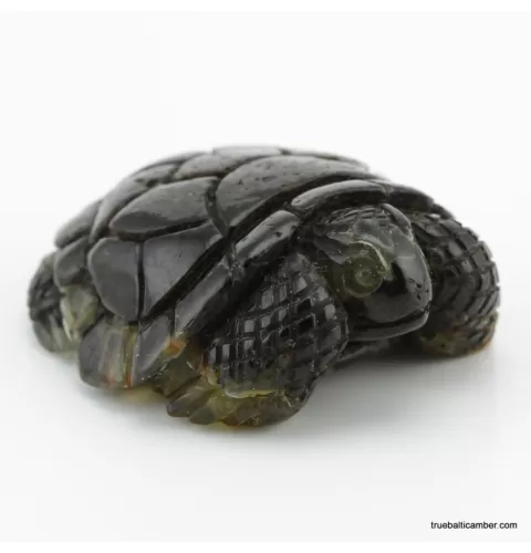 Carved Genuine BALTIC AMBER - Turtle