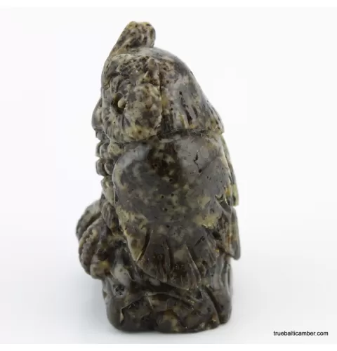 Carved Genuine BALTIC AMBER - Owl