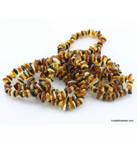 10 Multi NUGGETS Baltic amber adult strech bracelet