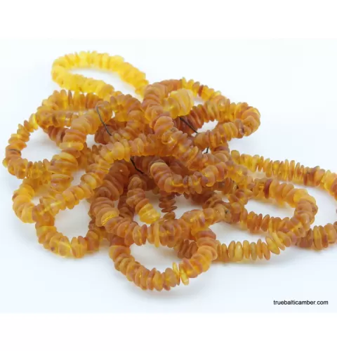 10 Raw NUGGETS Baltic amber adult strech bracelets