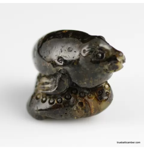 Carved Genuine BALTIC AMBER - Seal