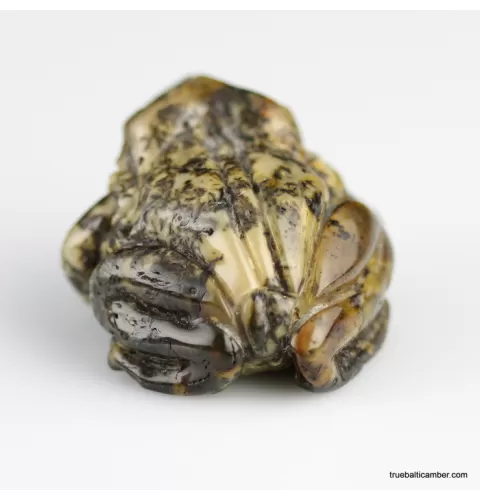 Carved Genuine BALTIC AMBER - Frog
