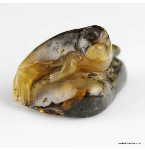 Carved Genuine BALTIC AMBER - Seal