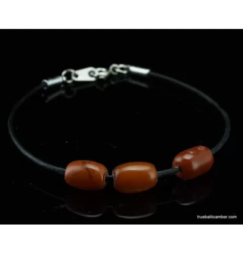 Baltic amber beaded string bracelet