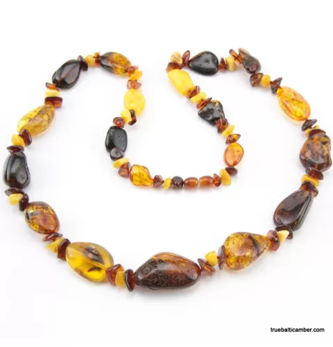 Tumble stones Baltic amber necklace