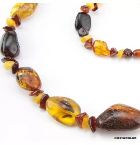 Tumble stones Baltic amber necklace