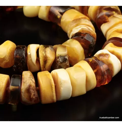 Vintage BUTTONS Baltic amber necklace