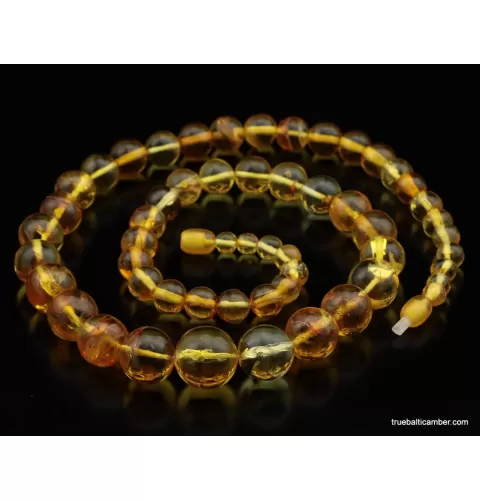 Vintage Round beads Baltic amber necklace