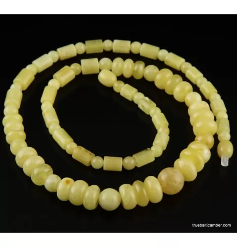 Butter combination beads Baltic amber necklace