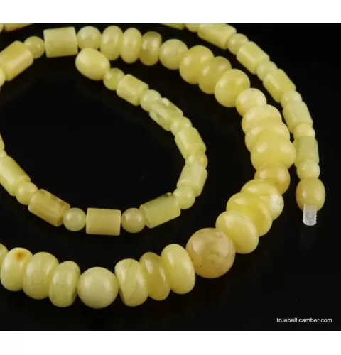 Butter combination beads Baltic amber necklace
