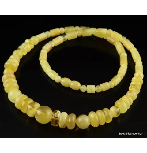 Butter combination beads Baltic amber necklace