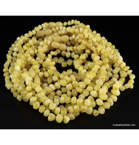 10 Butter BAROQUE Baby teething Baltic amber necklaces