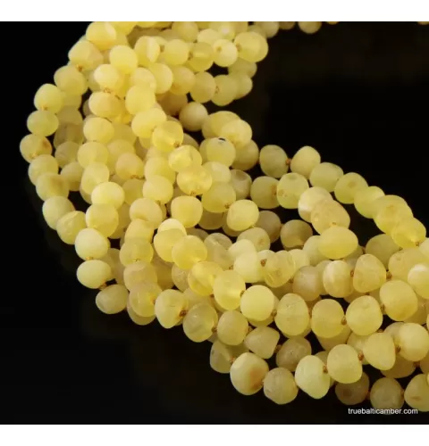 10 HQ Raw Butter BAROQUE Baltic amber adult necklaces