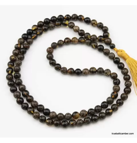 Tibetan Buddhist Mala Prayer 108 Baltic amber beads
