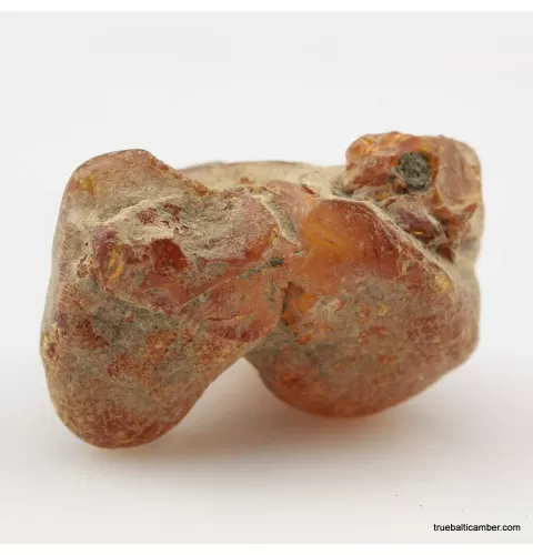 Natural rare Baltic amber resin drop with cracks