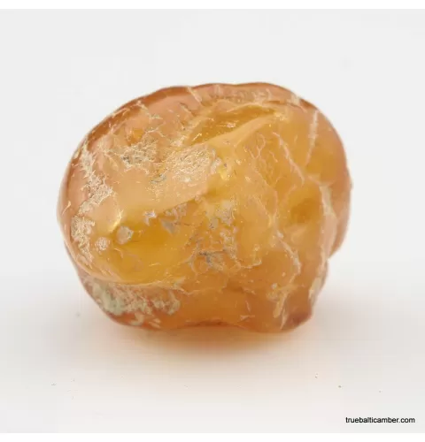 Natural rare Baltic amber resin drop with cracks