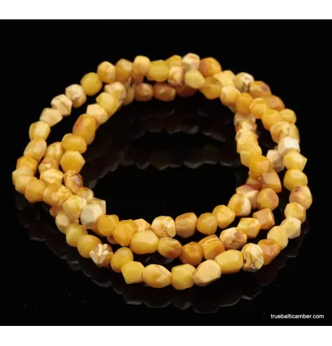Vintage Egg Yolk Baltic amber beaded necklace