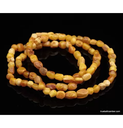 Vintage Egg Yolk Baltic amber beaded necklace
