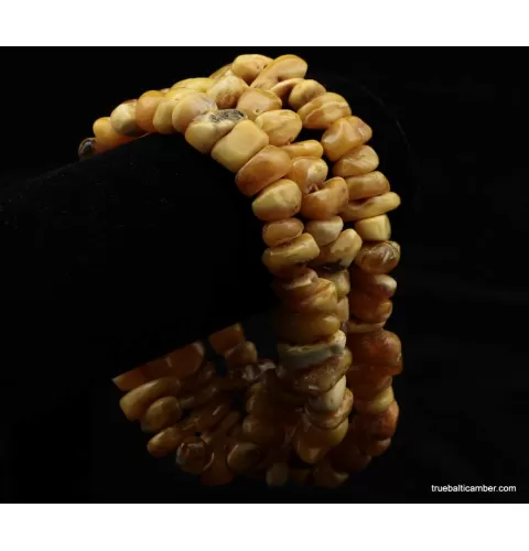Vintage Egg Yolk Baltic amber beaded necklace or bracelet