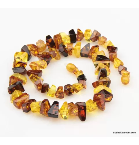 Cut Stones Baltic amber necklace